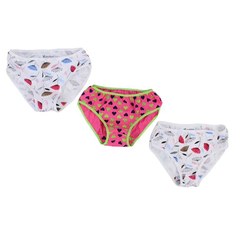 Pack Of 3 - Girls Cotton Colorful Panties
