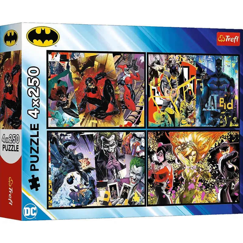 Trefl Puzzle Batman in Action - 4x250 Pcs