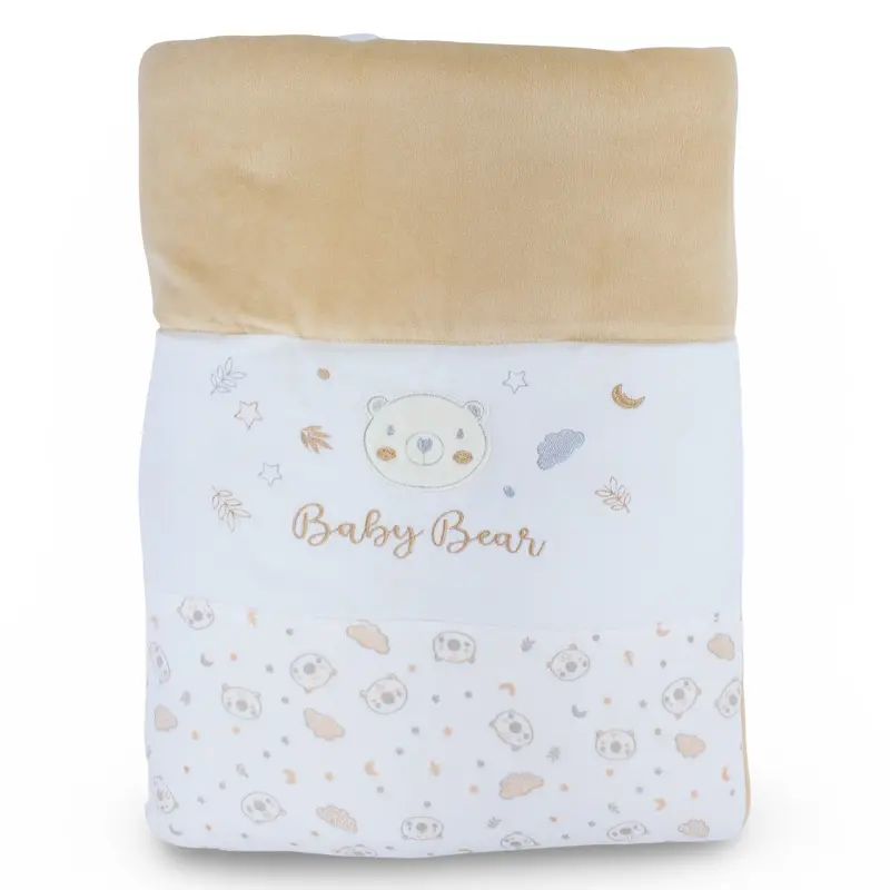 Velvet Baby Duvet  Baby Bear Design