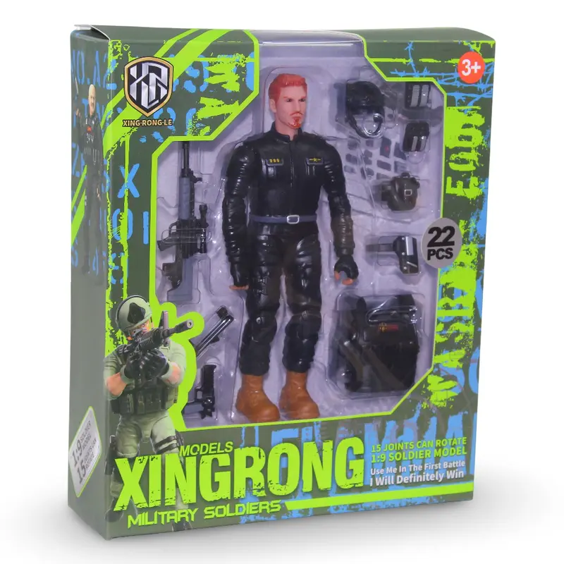 Xingrong Military Soldiers  Black (22 Pieces)