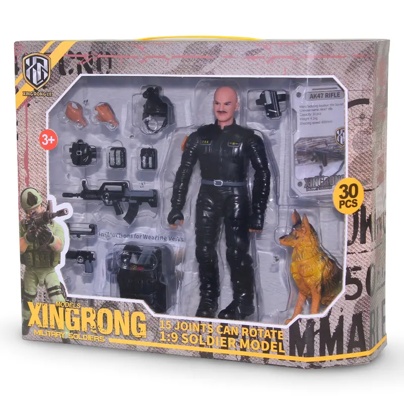 Xingrong Military Soldiers   Black (30 Pieces)