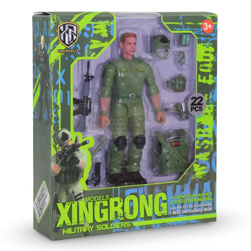 Xingrong Military Soldiers  Green (22 Pieces)