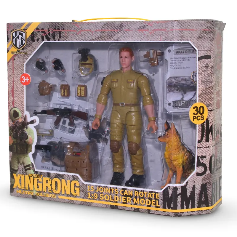 Xingrong Military Soldiers   Khaki (30 Pieces)