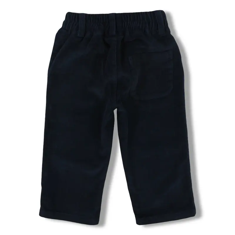 Boys Velvet Pants  Navy