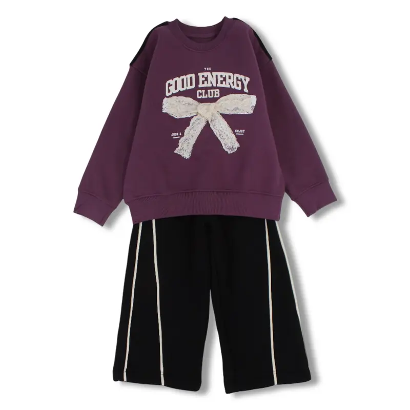 Girls Cotton Two-Piece Outfit Set  Good Energy Club  Design