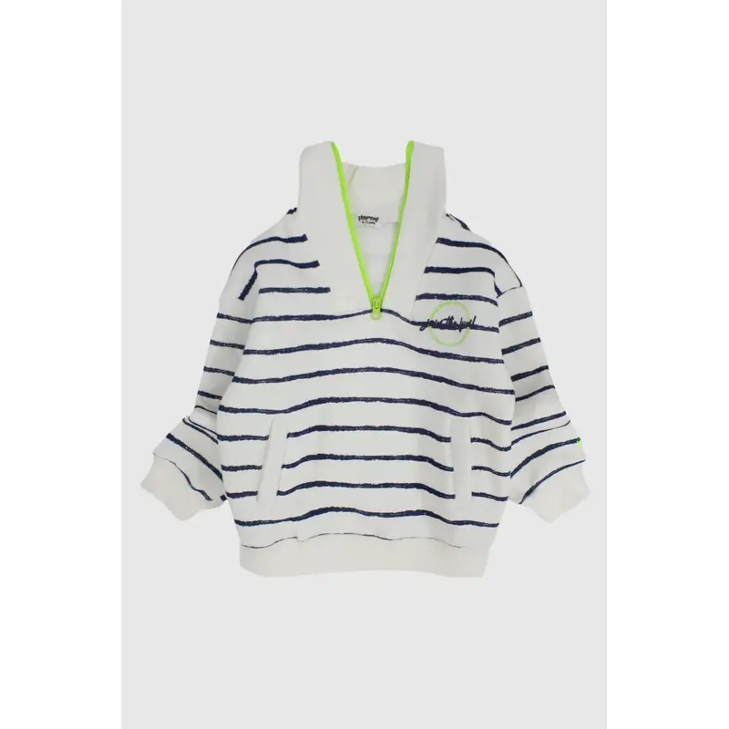 Unisex Striped Long-Sleeved Youth Sweatshirt