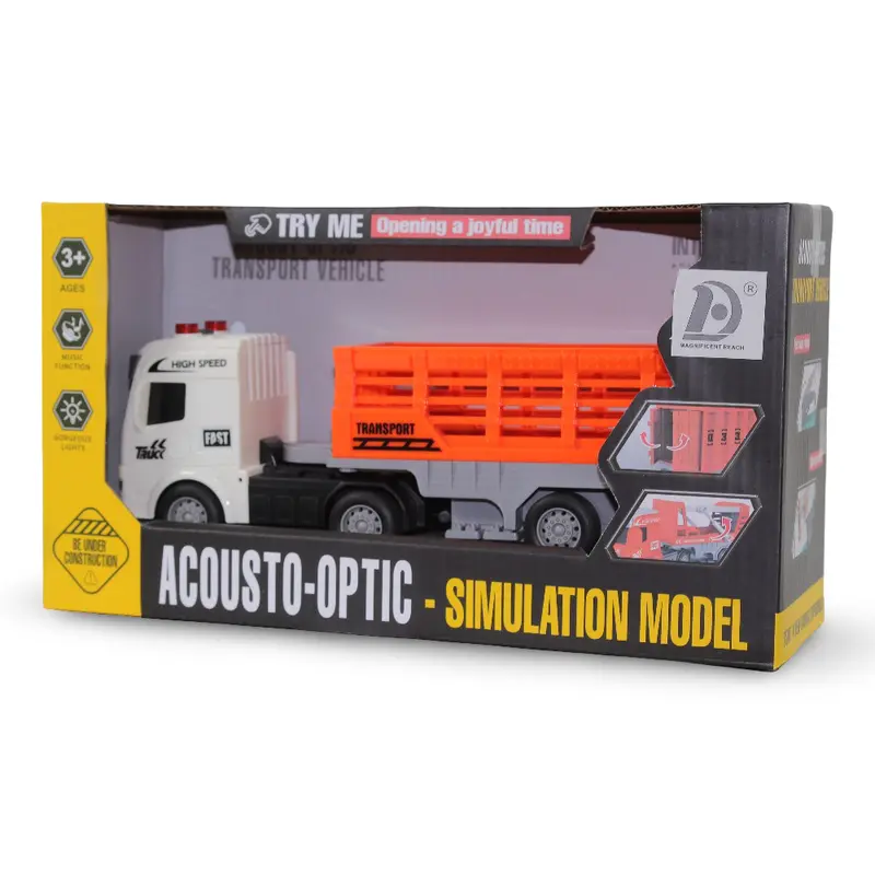 Acousto-Optic Transport Truck Simulation Model with Lights & Sound  Orange