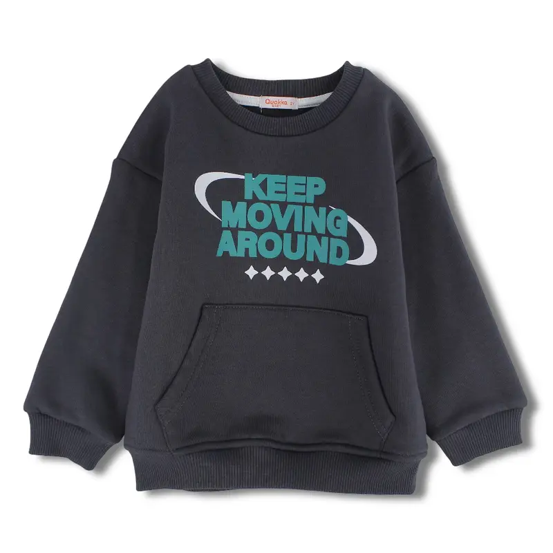 Baby Boys Cotton Sweatshirt  Keep Moving Around Design