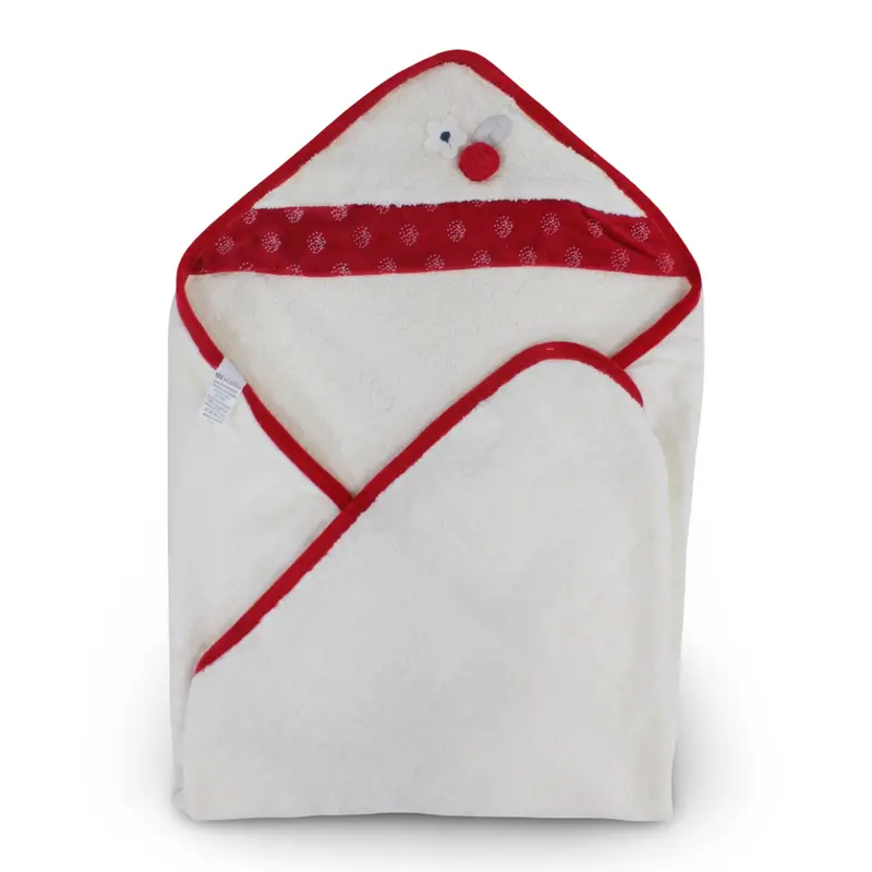 Baby Cotton Hooded Towel - Flower Design