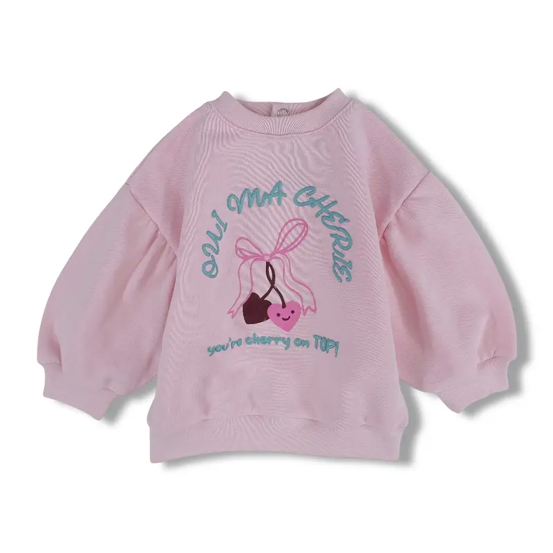 Baby Girls Cotton Blouse  Pink with Oui Ma Chrie Embroidery