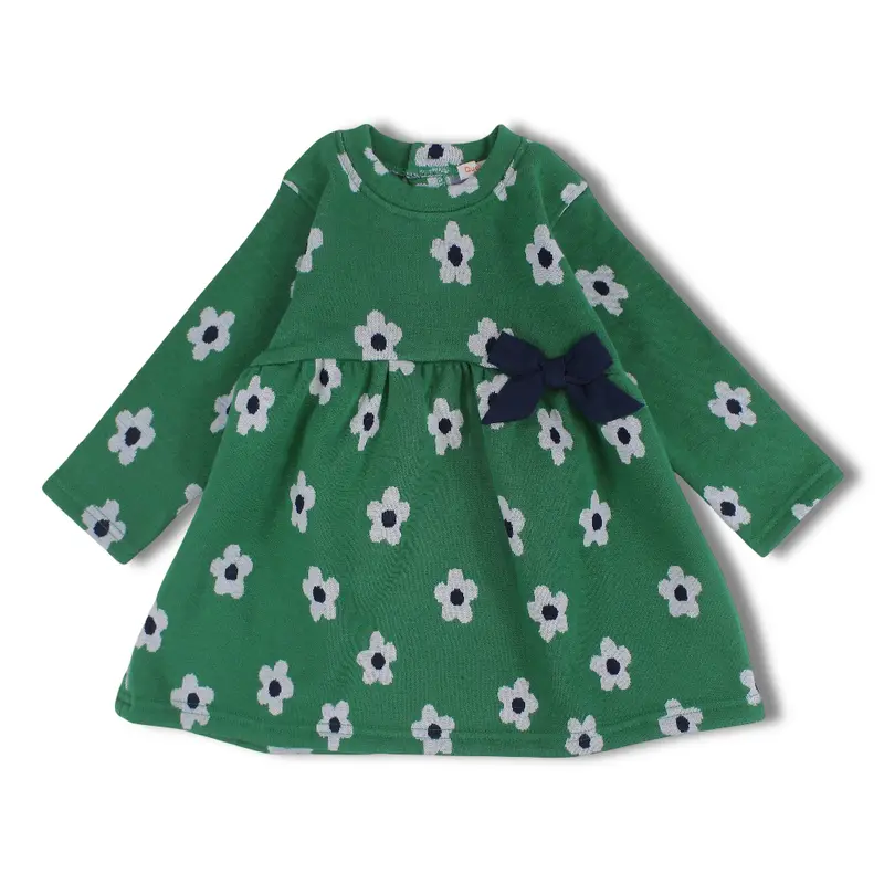 Girls Cotton Dress  Flower Design