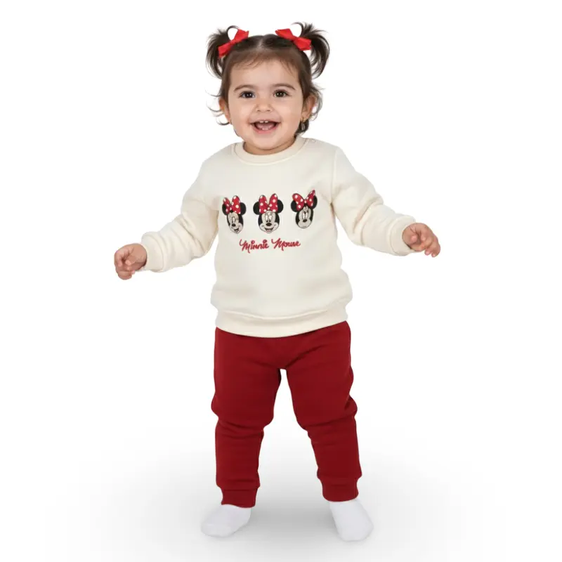 Girls Cotton Pajama Set  Minnie Mouse Design