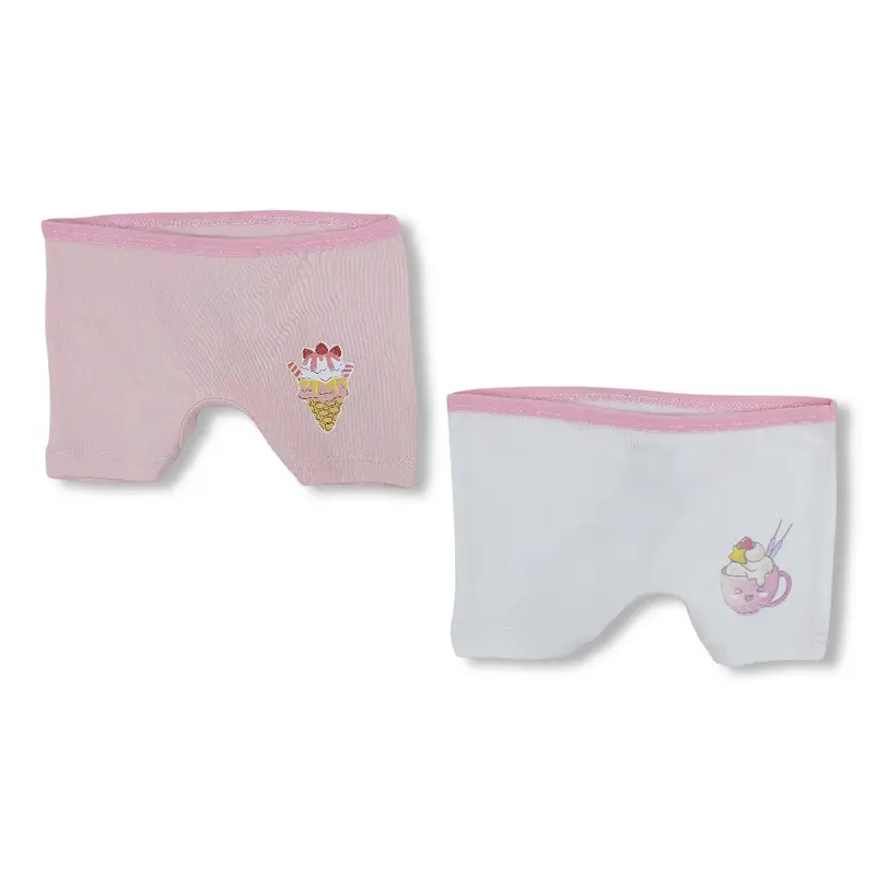 Pack of 2 - Girls Cotton Undershorts with Ice Cream Prints