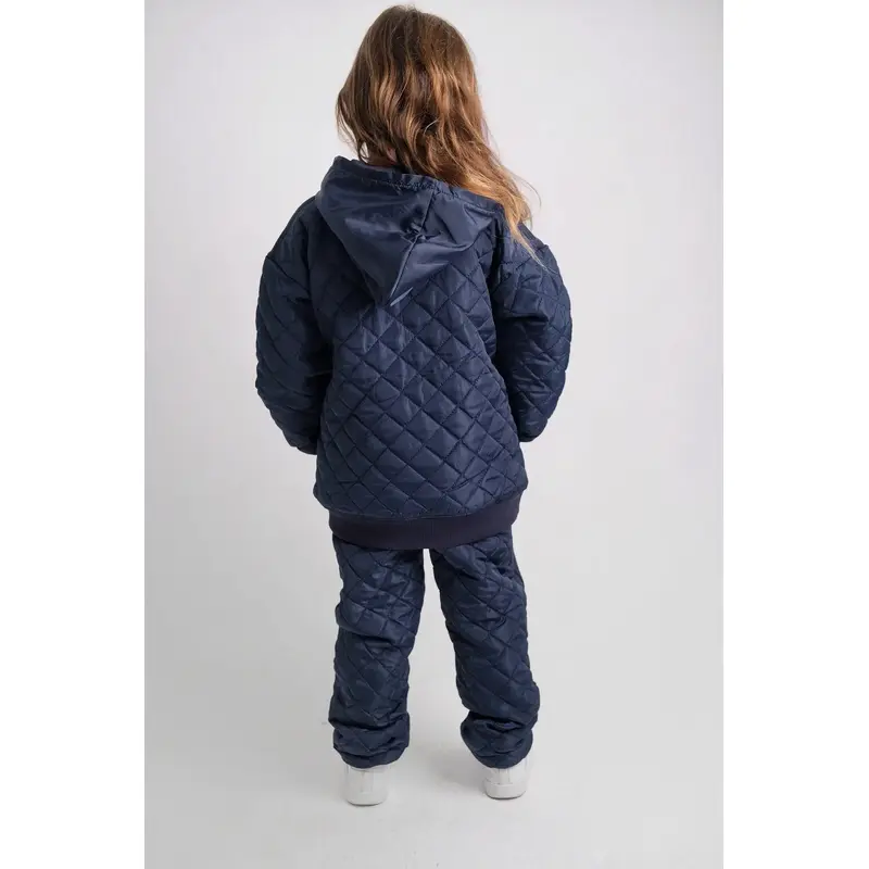 Unisex Navy Quilted Comfy Sweatpants
