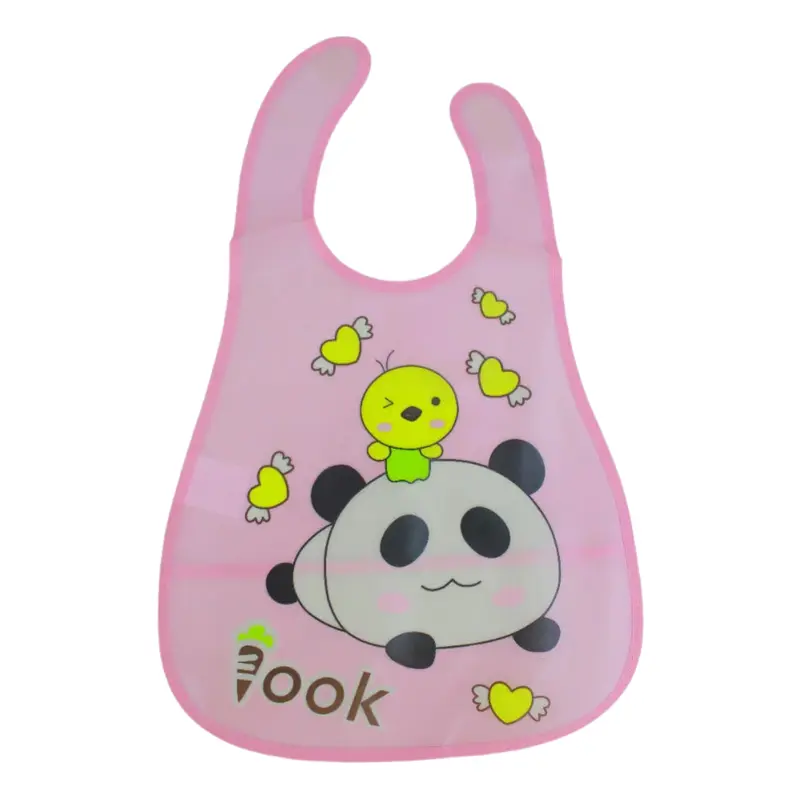 Baby Bib  Pink with Panda Design