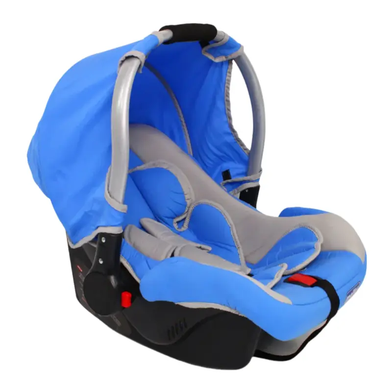 Baby Blue & Grey Maller Baby Car Seat  Lightweight, Safe, and Practical
