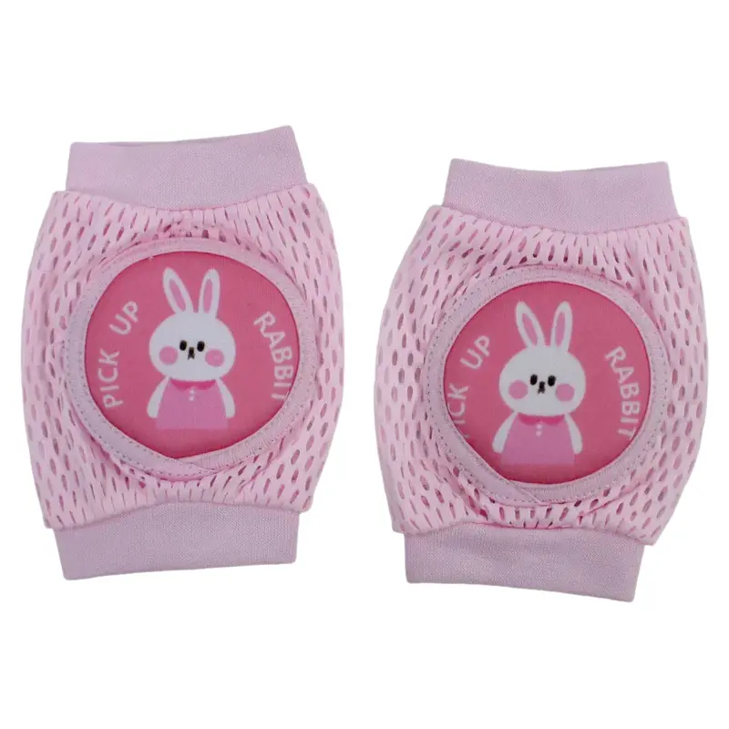 Baby Knee Mesh Pads  Pink with Bunny Design
