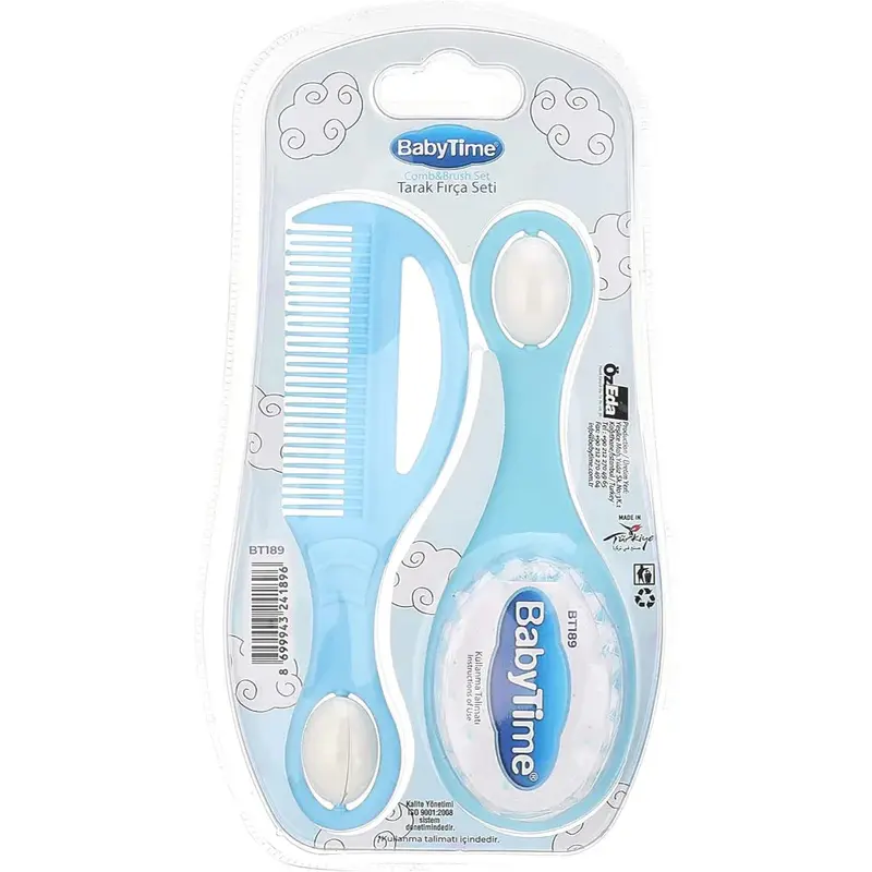 Baby Time Brush and Comb Set  Light Blue