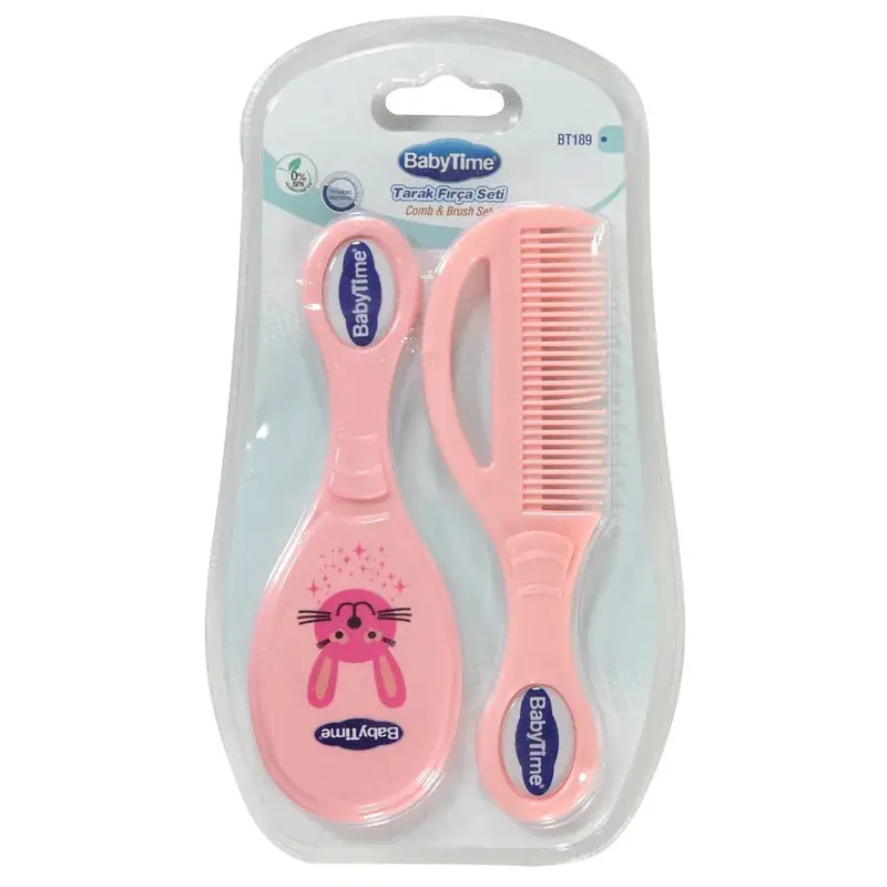 Baby Time Brush and Comb Set - Pink