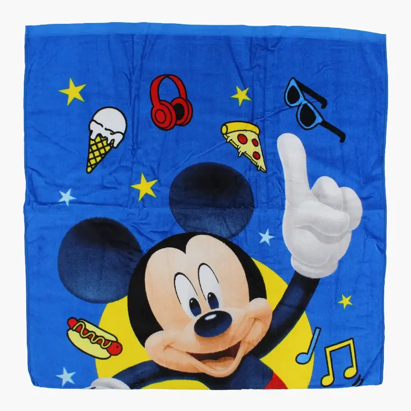 Boys Beach Towel  Blue with Mickey Mouse Print (70140 cm)