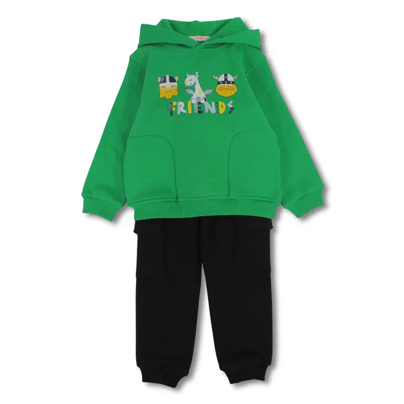 Boys Cotton Two-Piece Outfit Set - Friends Design