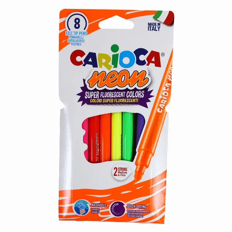 Carioca Neon Markers  8 Colors
