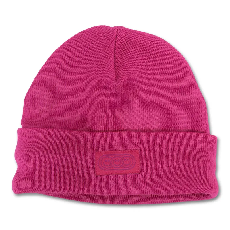 Girls Wool Ice Cap  Fuchsia with Triple Smiley Joy