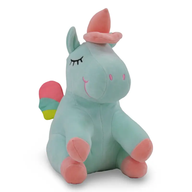 Sleeping Unicorn Soft Plush Toy  Mint
