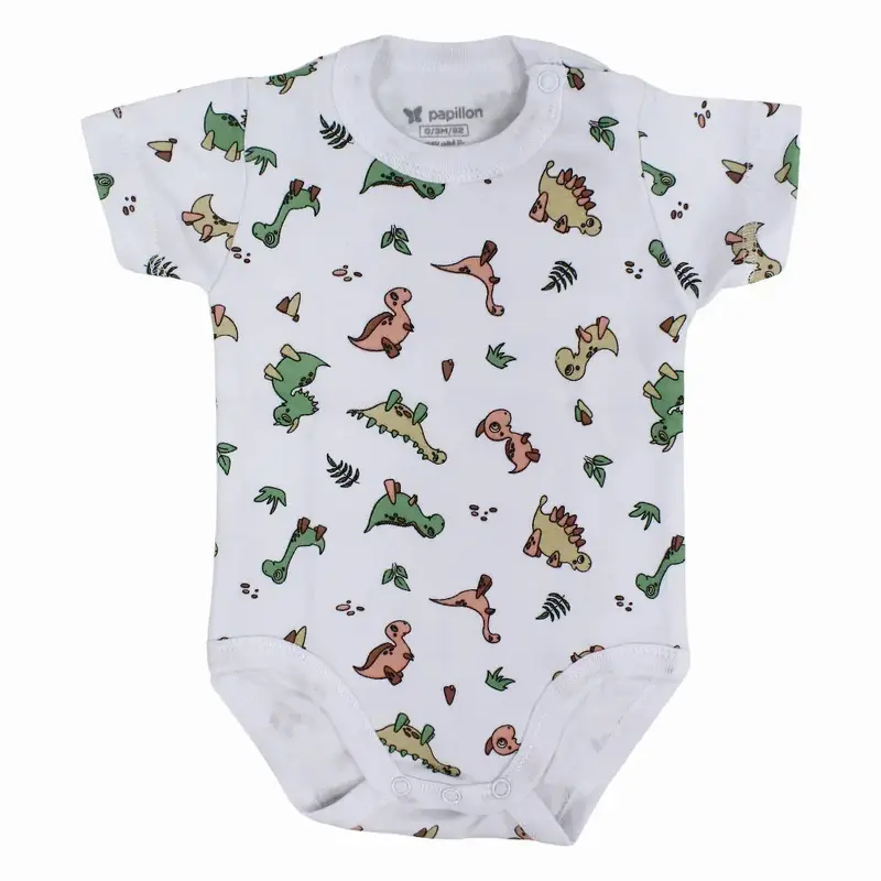 Unisex Baby Cotton Short-Sleeved Printed Underwear Bodysuit - Assorted Prints