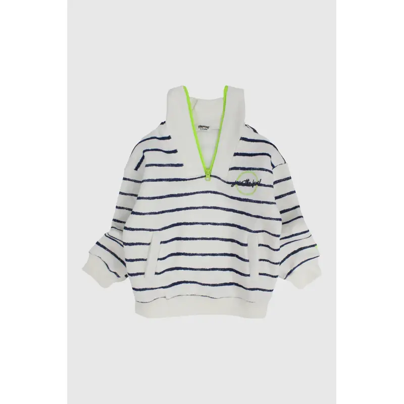 Unisex Striped Long-Sleeved Sweatshirt