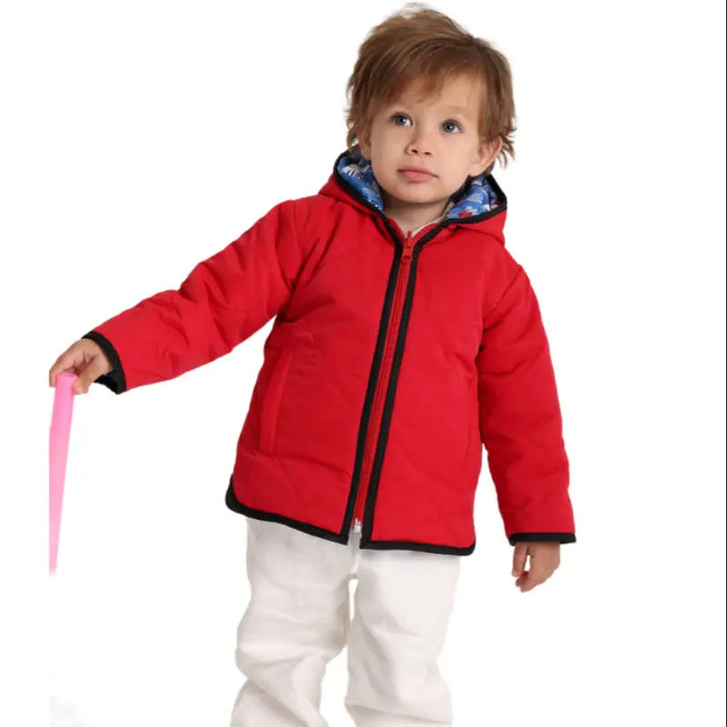 Baby Boys Waterproof Double Face Jacket  Red & Babyblue