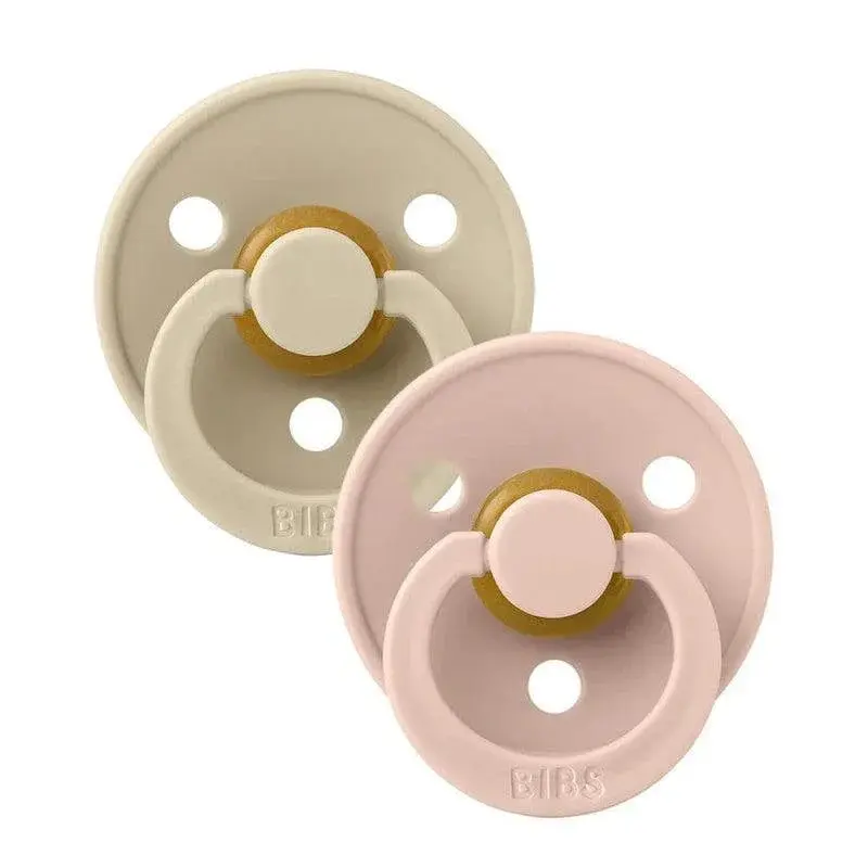 BIBS Color Baby Pacifier Blush & Vanilla - Size 2 (Pack Of 2)