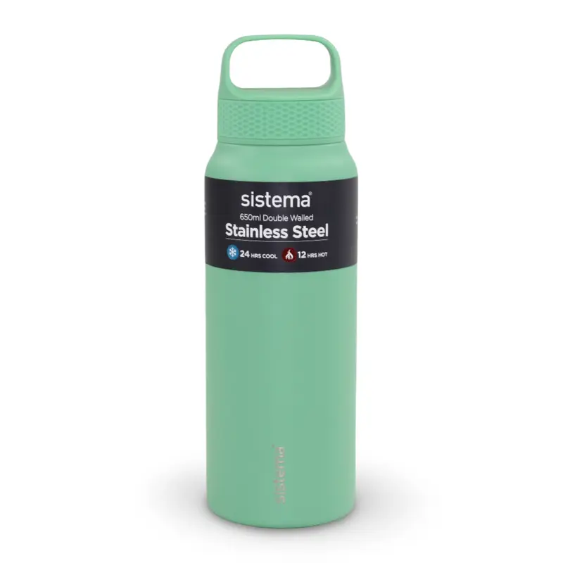 Sistema Double Walled Stainless Steel Water Bottle  Mint ( 650ml )