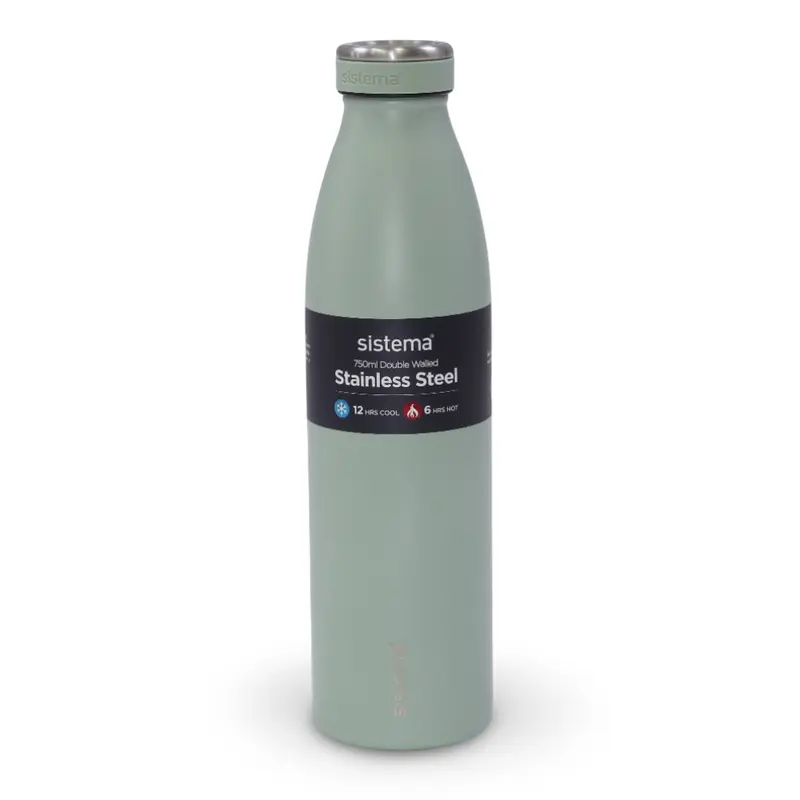 Sistema Double Walled Stainless Steel Water Bottle  Mint (750ml)