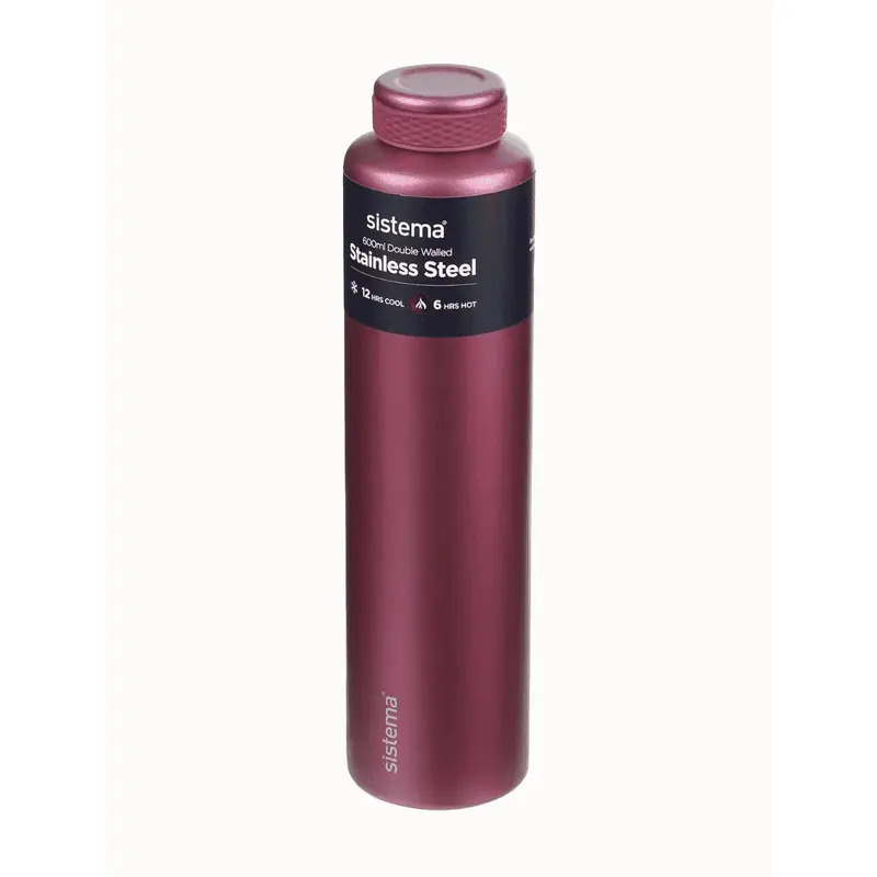 Sistema Stainless Steel Insulated Bottle  Maroon