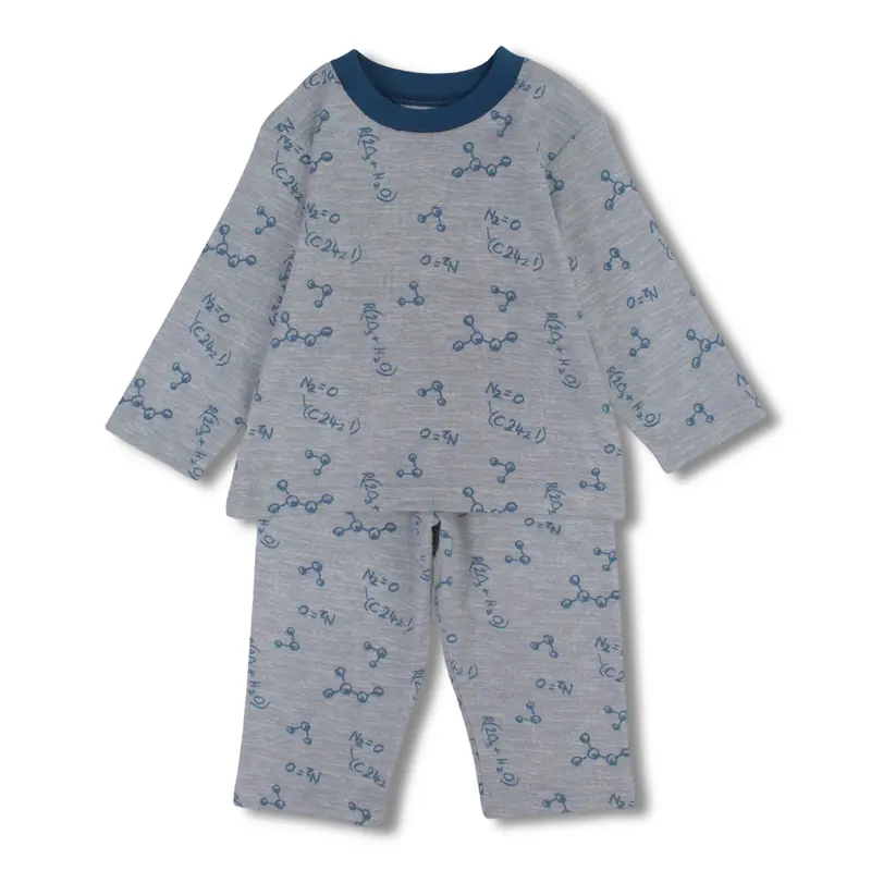 Unisex Cotton Pajama Set - Chemical Formulas Print