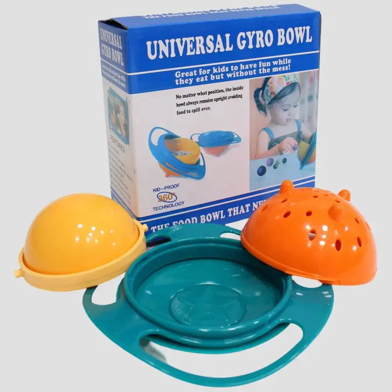 Universal Gyro Bowl  Spill-Proof Baby Dish (Orange)