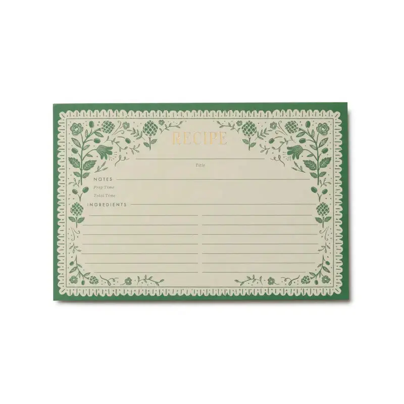 Rifle Paper Co. - Recipe Cards - Set of 12 - Artichoke
