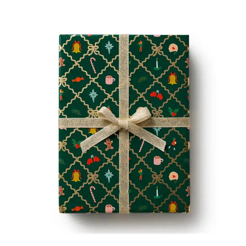Rifle Paper Co. - Wrapping Roll - Holiday Argyle