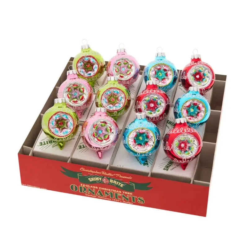 Shiny Brite - Festive Fete Ornaments - Set of 12
