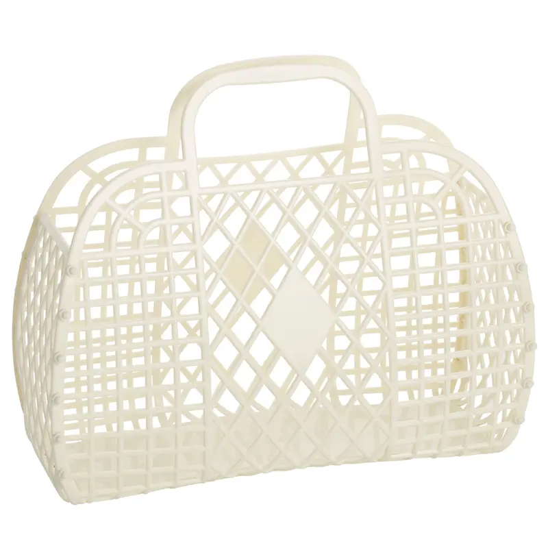 Sunjellies - Large Retro Basket - Cream