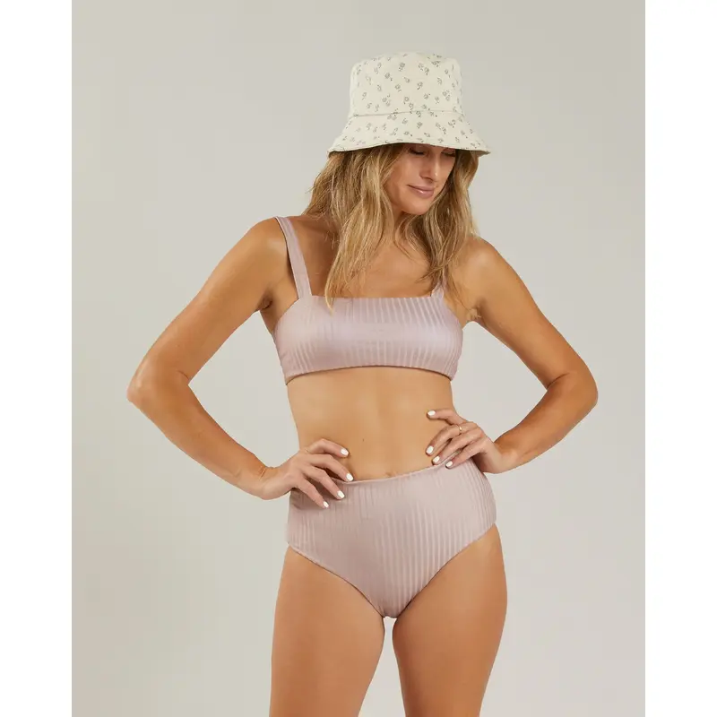 Rylee + Cru - High-Waisted Bikini Bottoms - Mauve - Women's