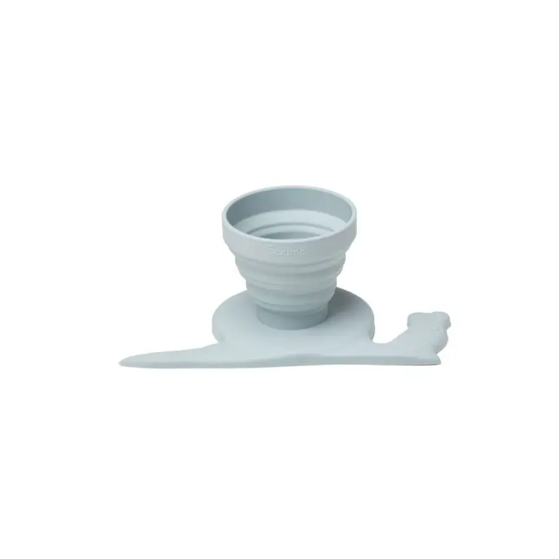 Scrunch Bucket - Rainwater Measurer with Snail - Duck Egg Blue