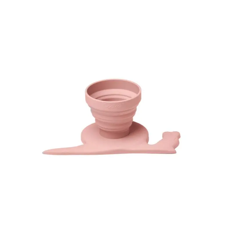 Scrunch Bucket - Rainwater Measurer with Snail - Dusty Rose