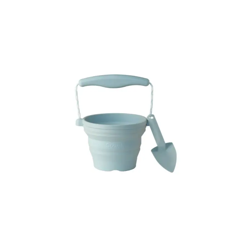 Scrunch Bucket - Seedling Pot - Duck Egg Blue