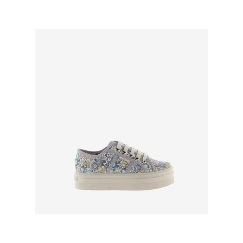Victoria Shoes - Barcelona Platform Liberty Canvas - Lila