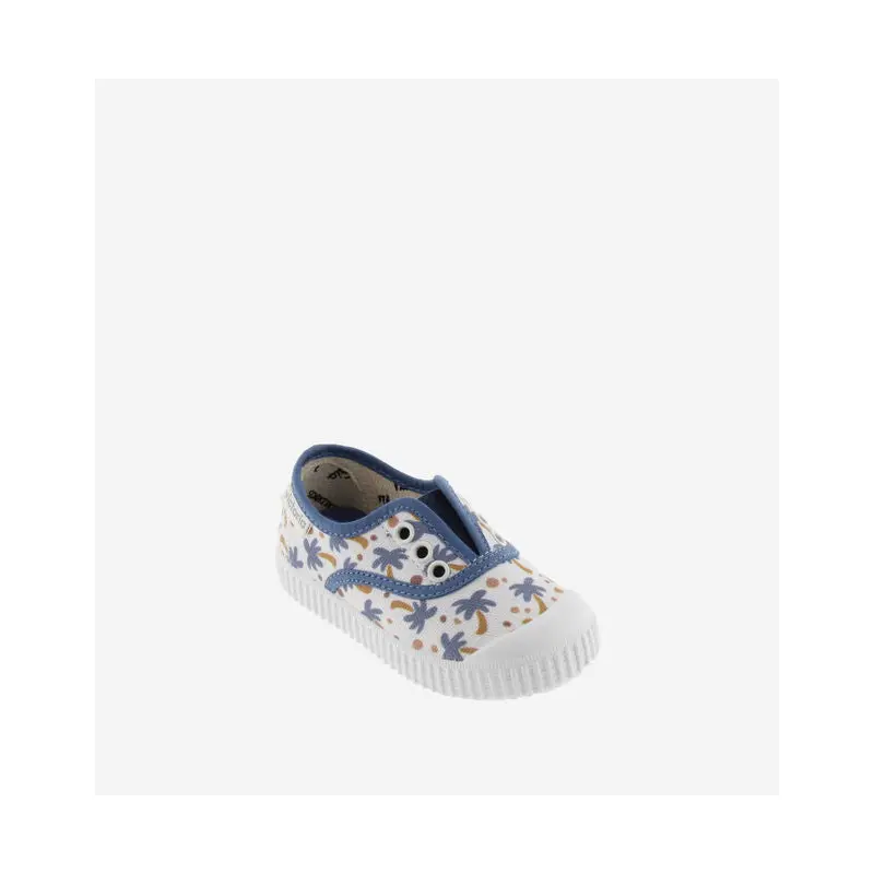 Victoria Shoes - Classic Printed Laceless - Jeans Palms