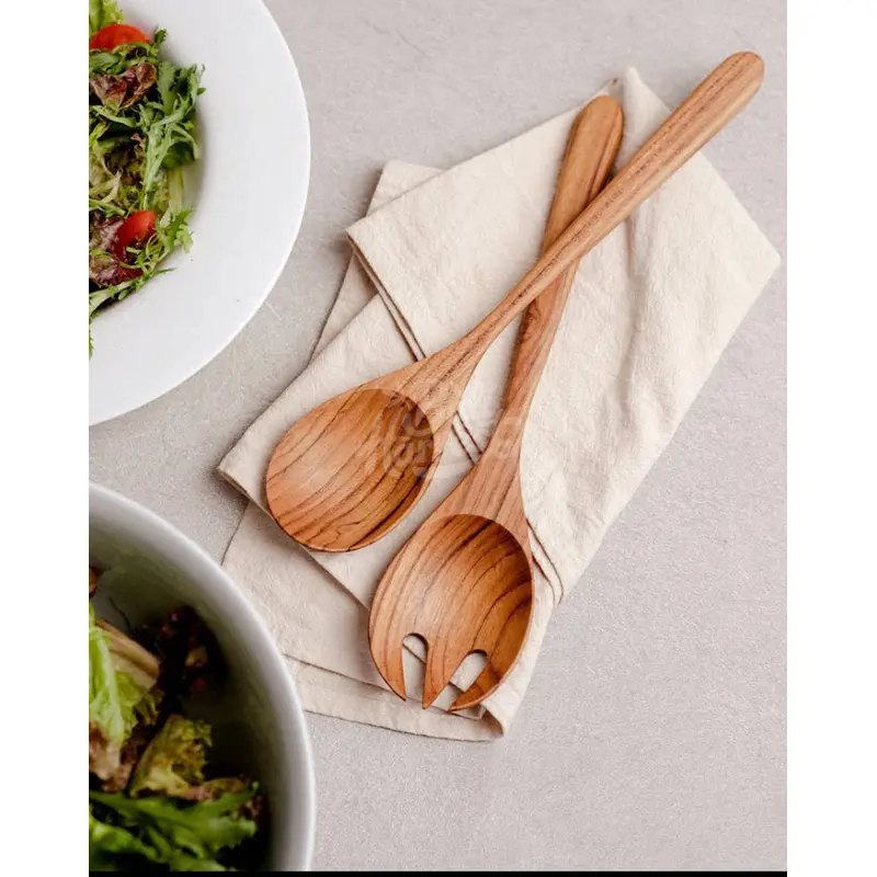 Teak Wooden Salad Servers Set