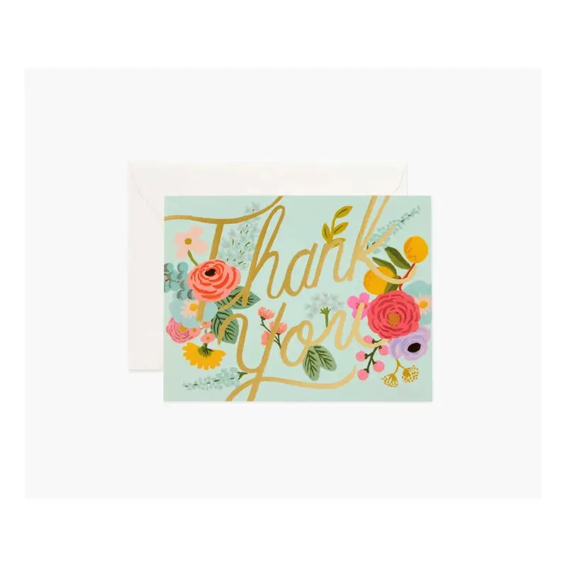 Rifle Paper Co. - Thank You Card - Mint Garden