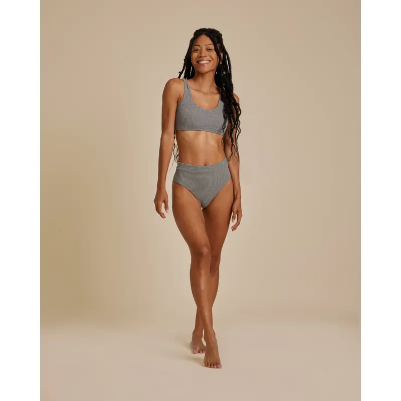 Rylee + Cru - Women's High Waisted Cheeky Bottom - Ink - LAST ONE - XL